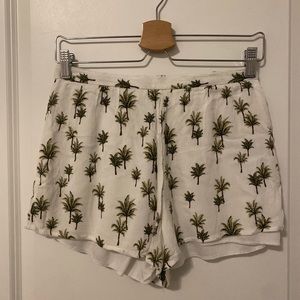 Palm tree high waist shorts